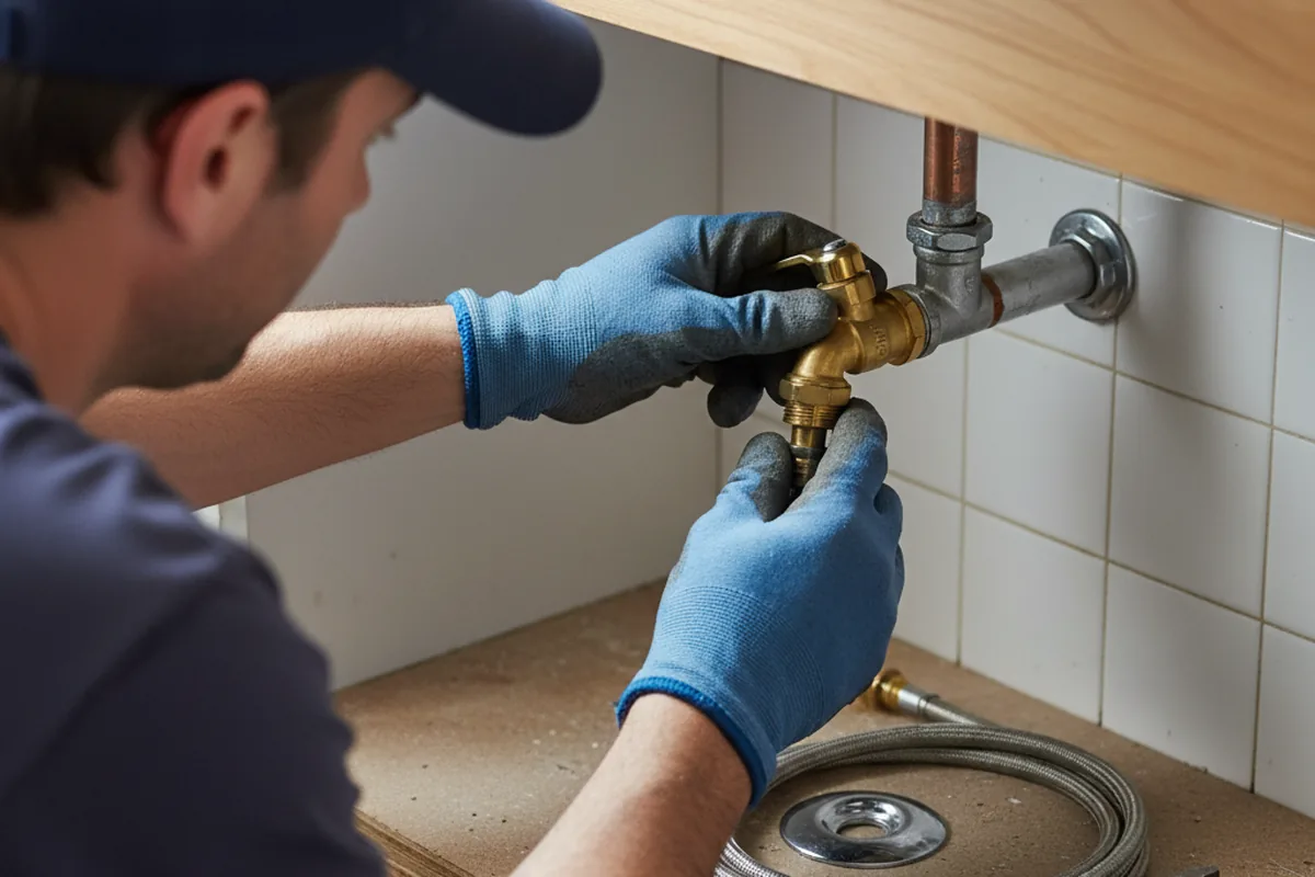 Shutoff valve and fitting work during Emergency Plumbing in Franklin
